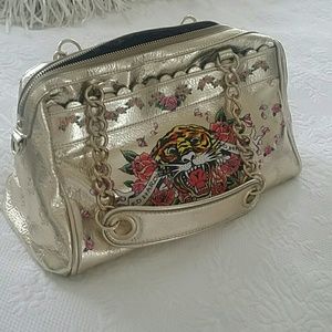 Ed Hardy by Christian Augigier Tiger Gold Bag